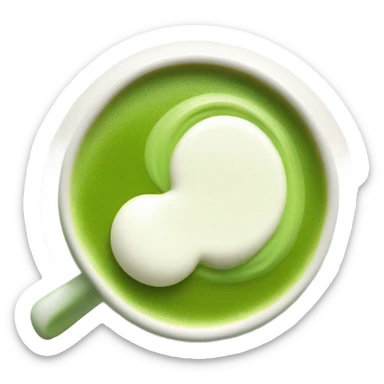 Matcha with cream sticker