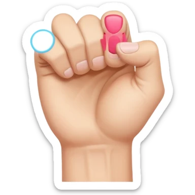 Closed fist with pinky finger sticking up sticker