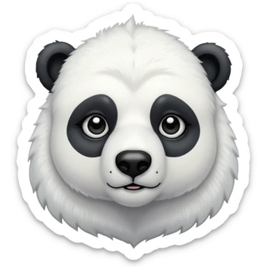 goth black polar bear sticker