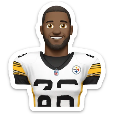 White guy for Steelers sticker