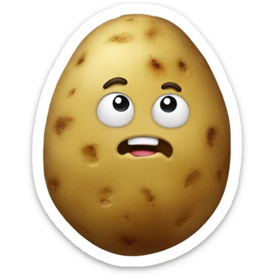 a potato wearing a hoodie sticker