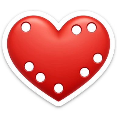 heart with a dotted outline sticker