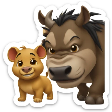 timão e pumba sticker