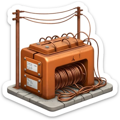 a collapsed electrical substation sticker