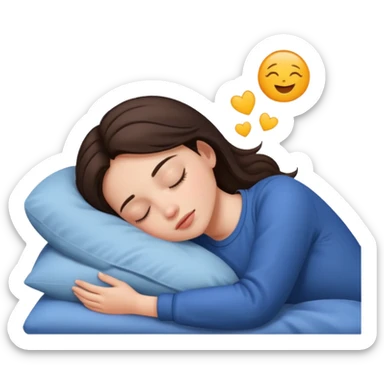 Brunette girl sleeping sticker