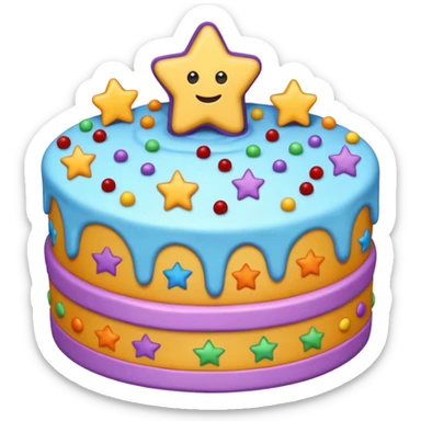 cosmic cake sticker