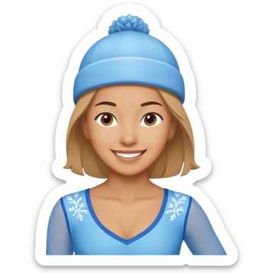 Victoruam ice skater sticker