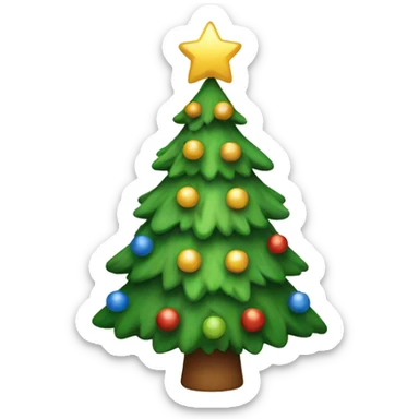 Happy Christmas tree sticker