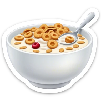 Cereals with milk sticker