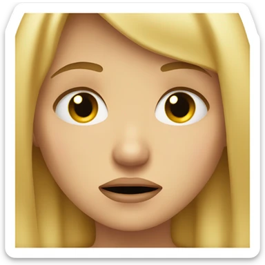 Blonde girl mad and crying sticker