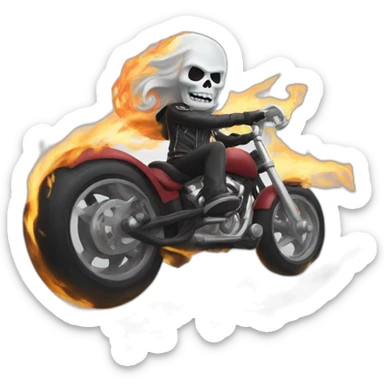 Santa ghost rider sticker