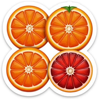 Tangerine & Blood Orange Fruit sticker
