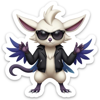 Edgy Cool Kawaii Noibat-Absol-Pokémon Full Body sticker