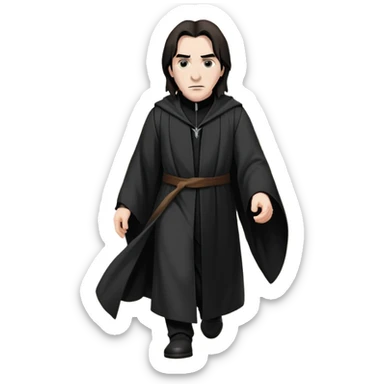 Professor Snape chasing Harry Potter down a hallway sticker