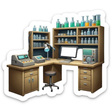 Secretive lab in a deserted place  sticker