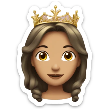 dainty gold tiara princess sticker