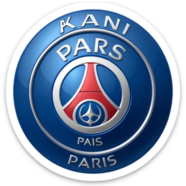 Psg logo with a kaina name sticker