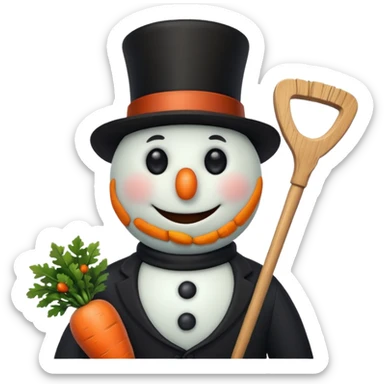 naked snowman  sticker