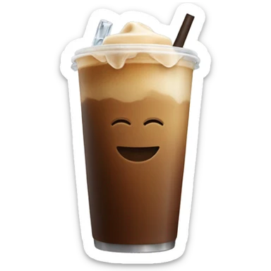 Starbuck ice coffee with ice cubes sticker
