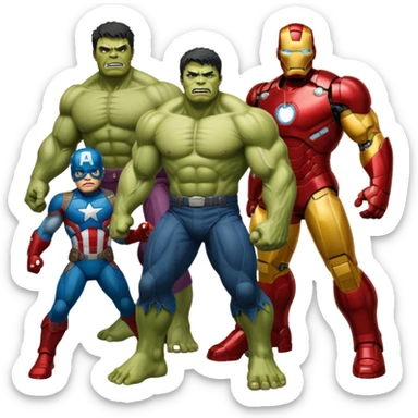 Avengers “assemble” lineup three
 sticker