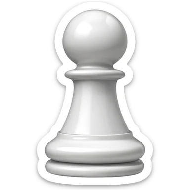 
chess pawn piece object, 3D cartoon, glossy material, soft shadow, mobile game icon style, centered, clean background, no text, no watermark
 sticker