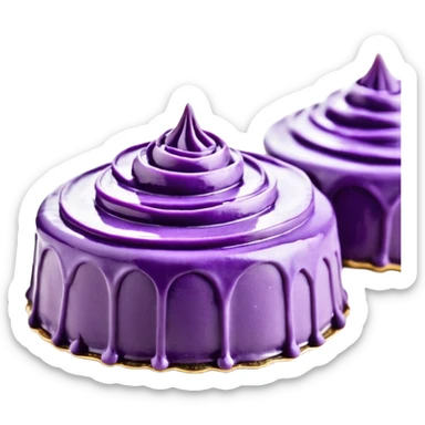 Белое сердце с фиолетовыми краями sticker