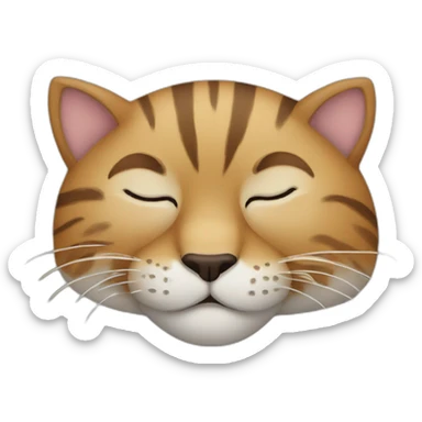 Big cat sleeping sticker