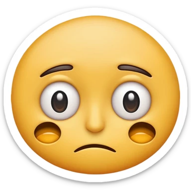 Normal Emoji with eye bag sticker