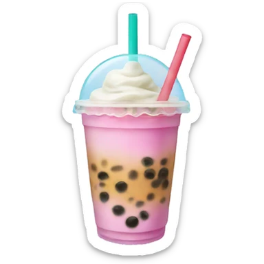 Bubble tea sticker