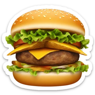 Hamburger with duck wings sticker