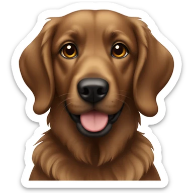 Brown and black retriever  sticker