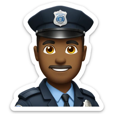 male police officer  sticker