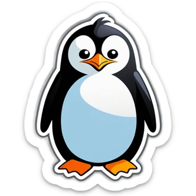 An angry penguin sticker