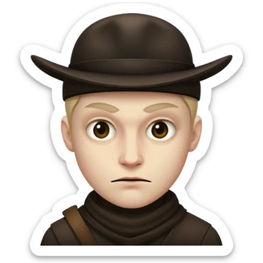 museum robber face sticker