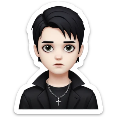 goth boy sticker