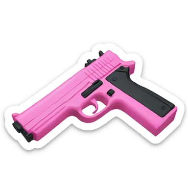 Pink gun sticker