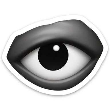 Eye with black heart sticker