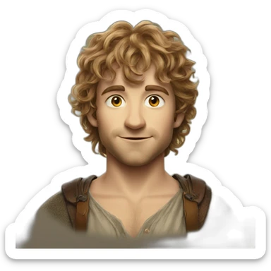 Pippin-hobbit sticker