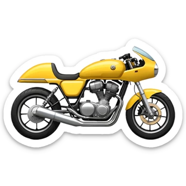 standard yellow motorcycle side view sticker