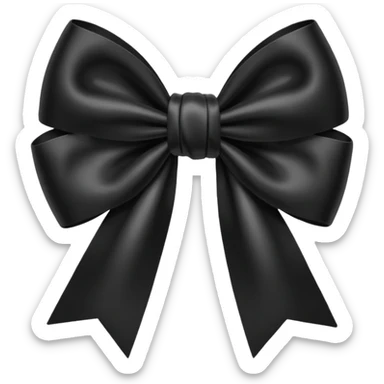 I want a black bow sticker