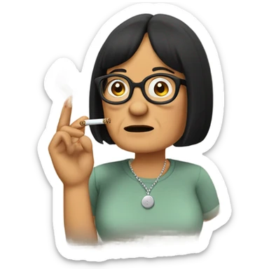 Linda belcher smoking a joint sticker