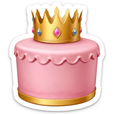 Princess peach cake sticker