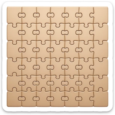 beige one puzzle sticker