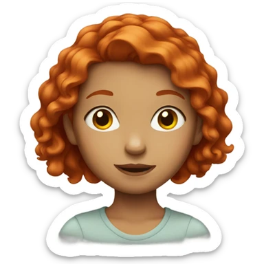 Red-haired girl  sticker