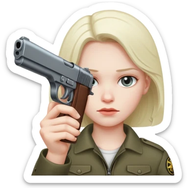 Gun to head sticker
