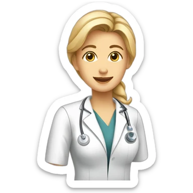 Radiologist-performing-mammography sticker