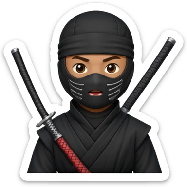 A sussy ninjaa ninja sticking his toung out sticker