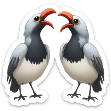 two dead birds with one stone sticker