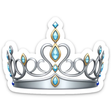 A gorgeous silver tiara  sticker