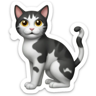 When 2 Cats Fuse Together into one stronger cat sticker